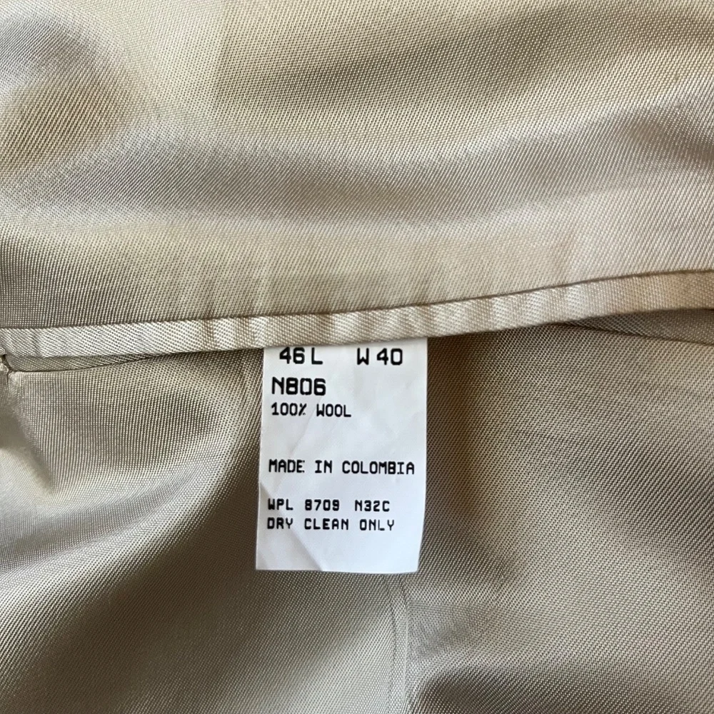 Nautica Mens Size 46‎ L W40 Sport Coat Blazer Black Three Button Classic Pockets